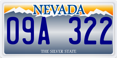 NV license plate 09A322