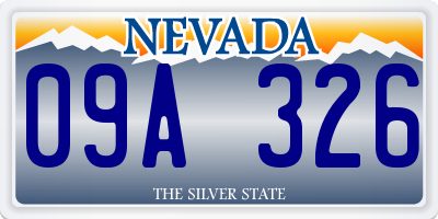 NV license plate 09A326