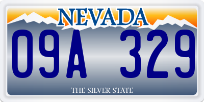 NV license plate 09A329