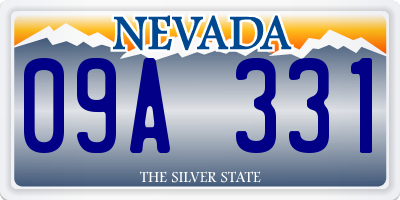 NV license plate 09A331