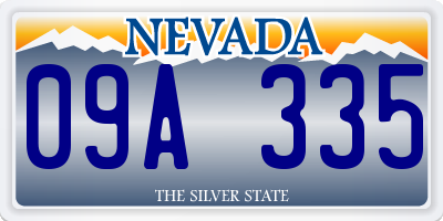 NV license plate 09A335