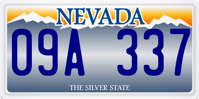 NV license plate 09A337