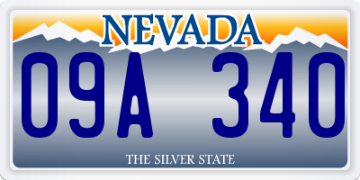 NV license plate 09A340