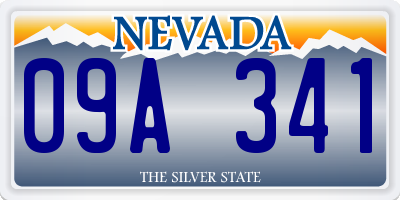 NV license plate 09A341