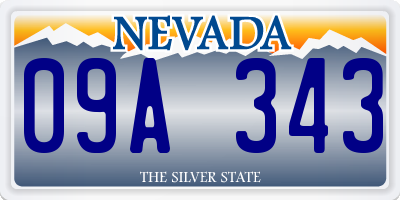 NV license plate 09A343