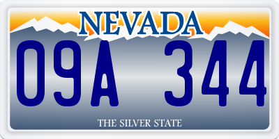 NV license plate 09A344