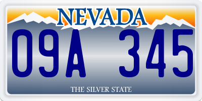 NV license plate 09A345
