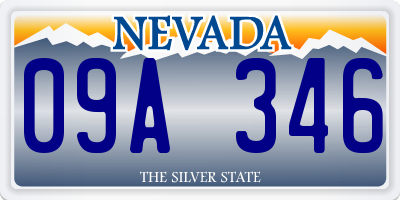 NV license plate 09A346