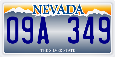 NV license plate 09A349