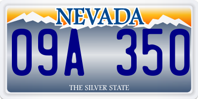 NV license plate 09A350