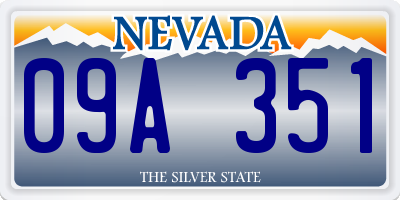 NV license plate 09A351