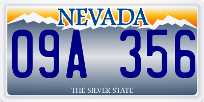 NV license plate 09A356