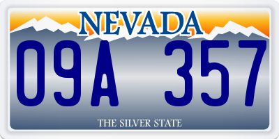 NV license plate 09A357