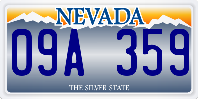 NV license plate 09A359