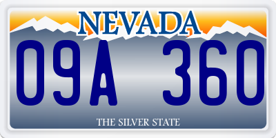 NV license plate 09A360