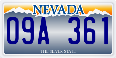 NV license plate 09A361