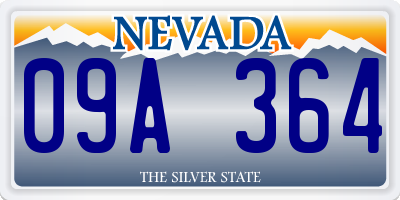 NV license plate 09A364