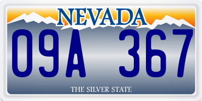 NV license plate 09A367