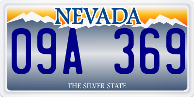 NV license plate 09A369