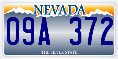 NV license plate 09A372