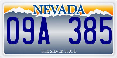 NV license plate 09A385