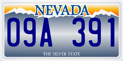 NV license plate 09A391