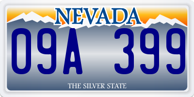 NV license plate 09A399