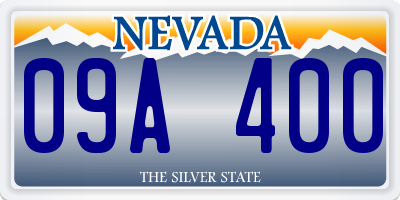 NV license plate 09A400