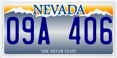 NV license plate 09A406