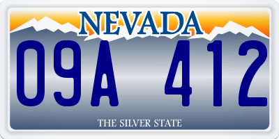 NV license plate 09A412