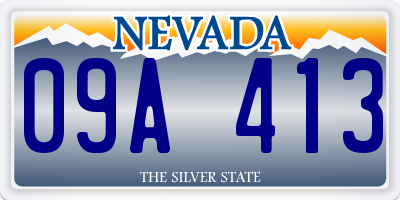 NV license plate 09A413