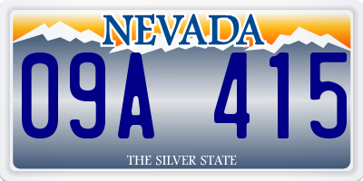 NV license plate 09A415