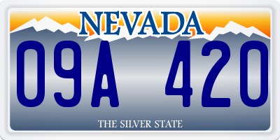 NV license plate 09A420