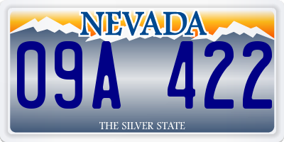 NV license plate 09A422