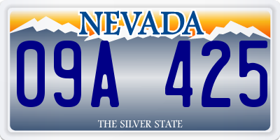 NV license plate 09A425