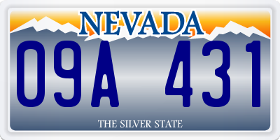 NV license plate 09A431