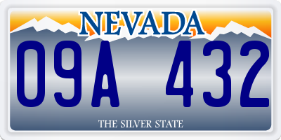 NV license plate 09A432