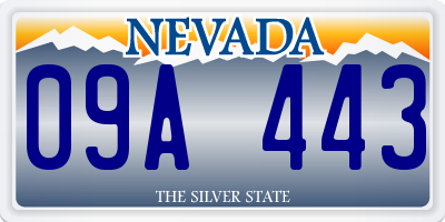 NV license plate 09A443