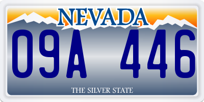 NV license plate 09A446