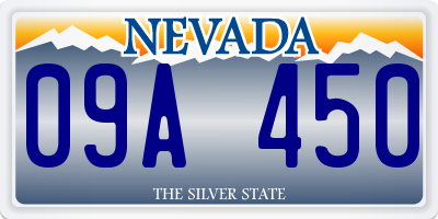 NV license plate 09A450