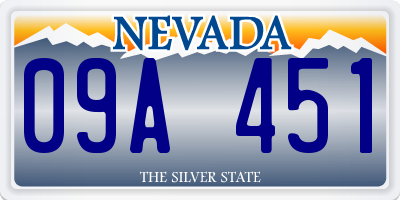 NV license plate 09A451