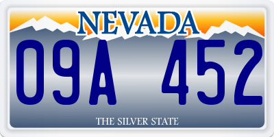 NV license plate 09A452