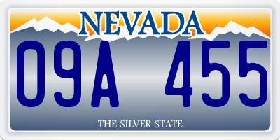 NV license plate 09A455