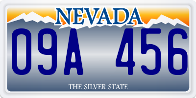 NV license plate 09A456