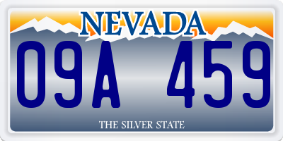 NV license plate 09A459