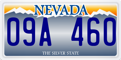 NV license plate 09A460