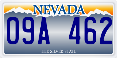 NV license plate 09A462