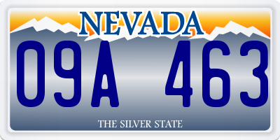 NV license plate 09A463