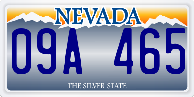 NV license plate 09A465