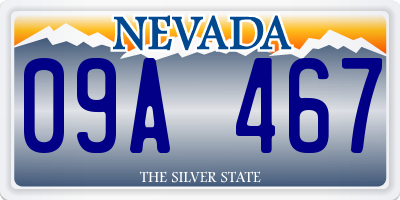 NV license plate 09A467